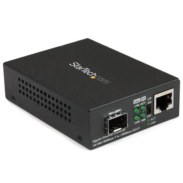 StarTech.com MCM1110SFP network media converter 1000 Mbit/s Multi-mode, Single-mode Black
