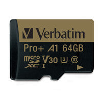 70002 - Verbatim PROPLUS MEMORY CARD WITH ADAPTER 64GB MICROSDXC 666X UHS-1
