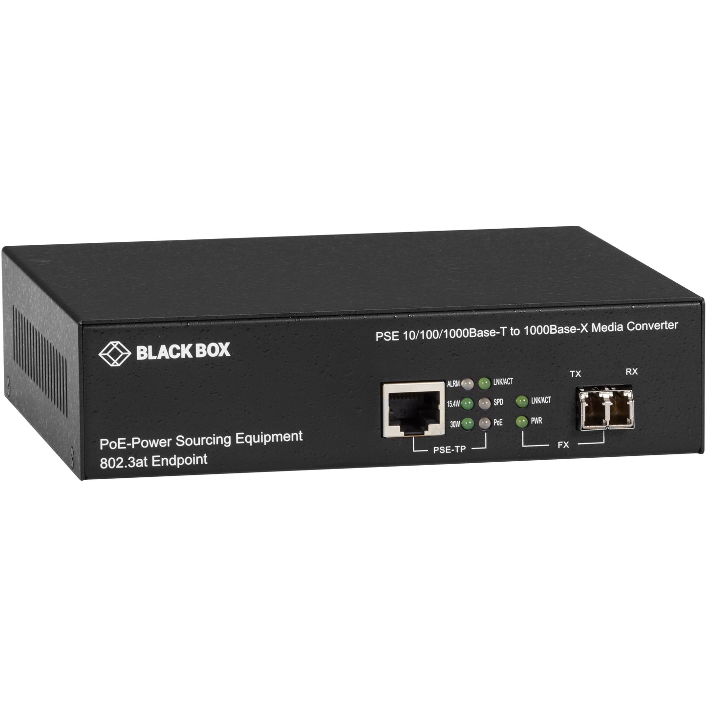 LPS500AMMLCR3 - Black Box 10/100/1000B-T PoE PSE To 1000B-X Media Converter