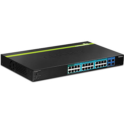 TPE-2840WS - Trendnet 24-PORT GIGABIT WEB SMART POE SWITCH PLUS 4 SFP SLOTS,LIMITED LIFETIME WARRANTY