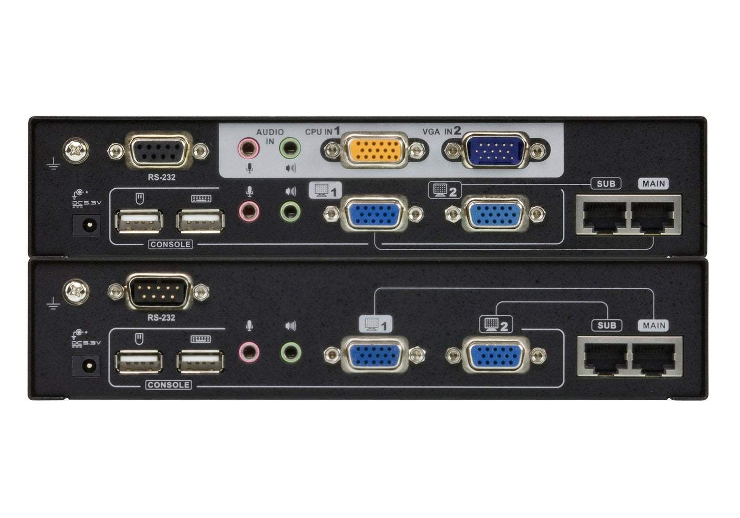 CE775 - ATEN USB VGA DUAL VIEW CAT 5 KVM EXTENDER WITH DESKEW (1280 X 1024@300M)