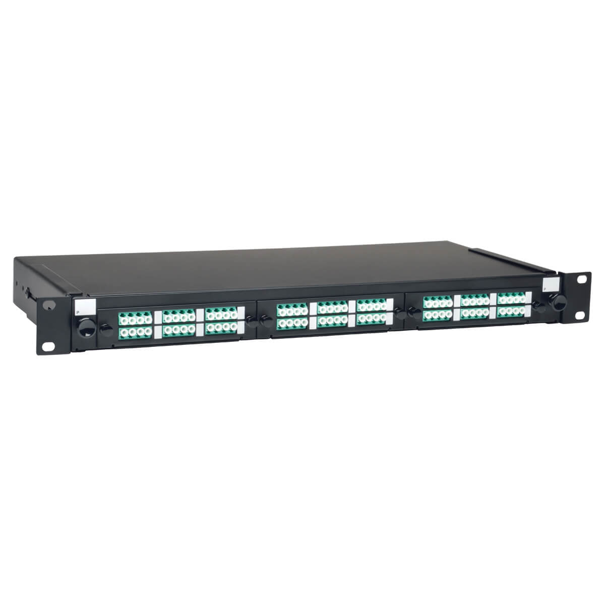 36-PORT LC/LC RACKMOUNT FIBER ENCLOSURE FEED THROUGH PATCH PANEL 1U