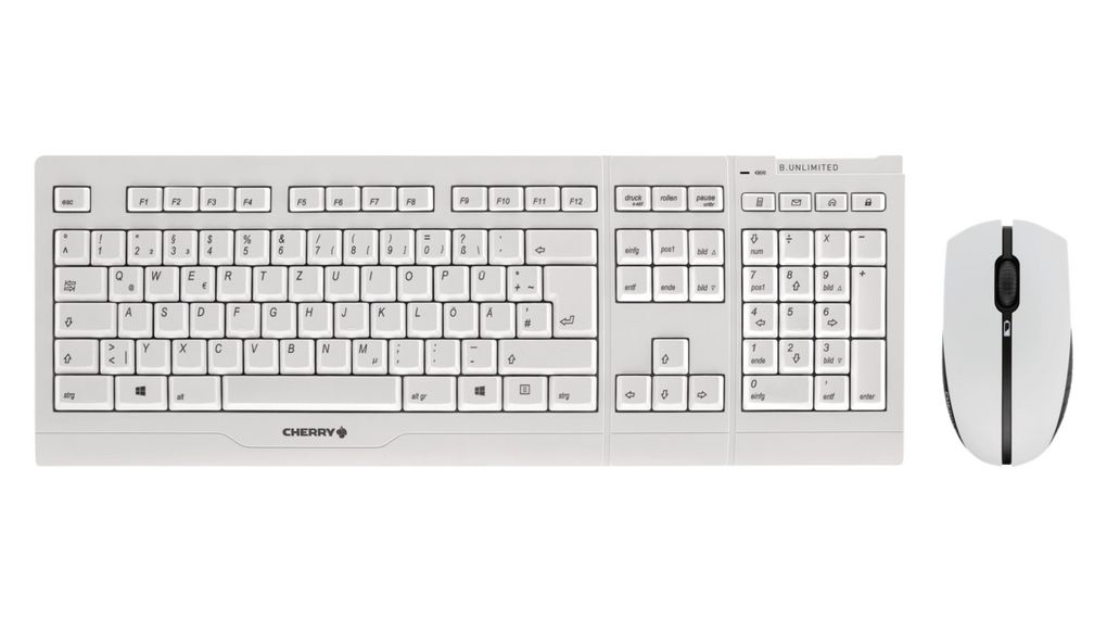 JD-0410DE-0 - Cherry B.UNLIMITED 3.0 Rechargeable Wireless Keyboard and Mouse Set German Layout