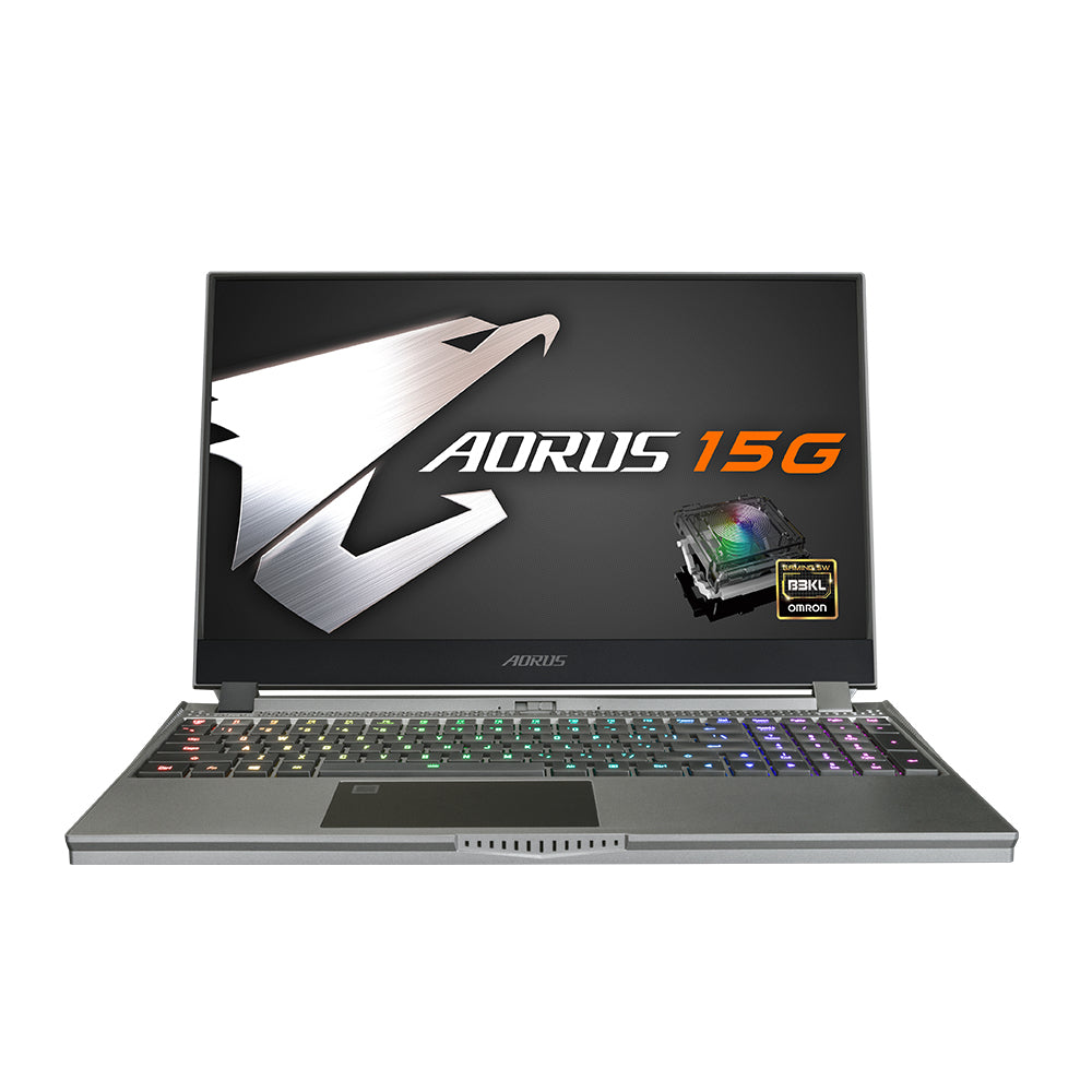 AORUS 15G XB-8US2130MP notebook i7-10875H 15.6" Full HD Intel® Core™ i7 16 GB DDR4-SDRAM 512 GB SSD NVIDIA GeForce RTX 2070 SUPER Wi-Fi 6 (802.11ax) Windows 10 Pro Gray