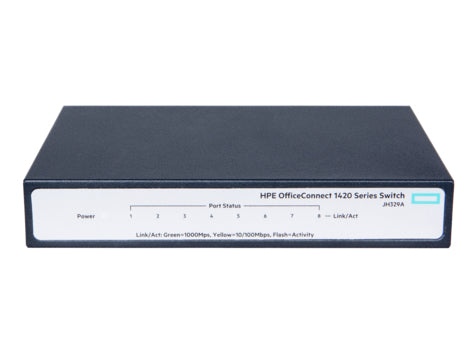 Hewlett Packard Enterprise OfficeConnect 1420 8G Unmanaged L2 Gigabit Ethernet (10/100/1000) 1U Gray