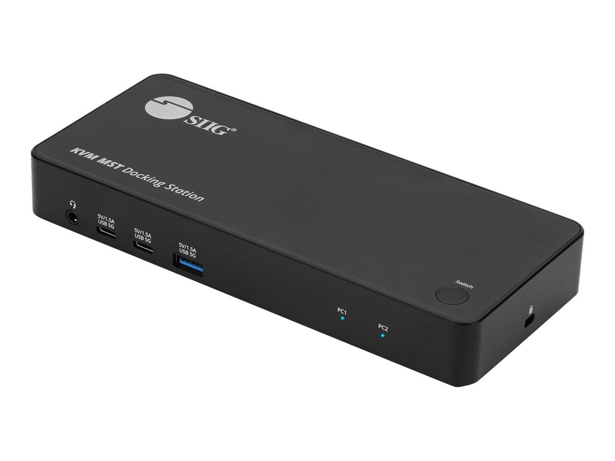 CE-DK0111-S1 - Siig DUAL HOST 4K USB-C KVM MST DOCKING W/PD