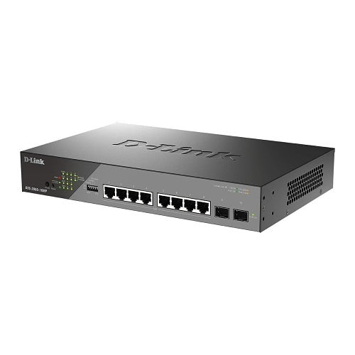 DSS-200G-10MPP - D-Link 8-Port 10/100/1000 PoE Gigabit Ethernet Surveillance Switch