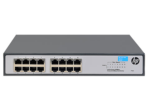 Hewlett Packard Enterprise OfficeConnect 1420 16G Unmanaged L2 Gigabit Ethernet (10/100/1000) 1U Gray