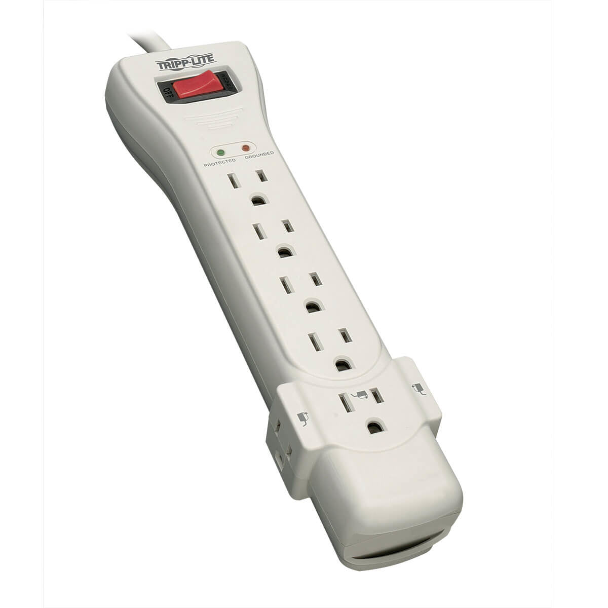 SUPER-7 - Tripp Lite SURGE PROTECTOR POWER STRIP 120V 7 OUTLET 7FEET CORD 2160 JOULES