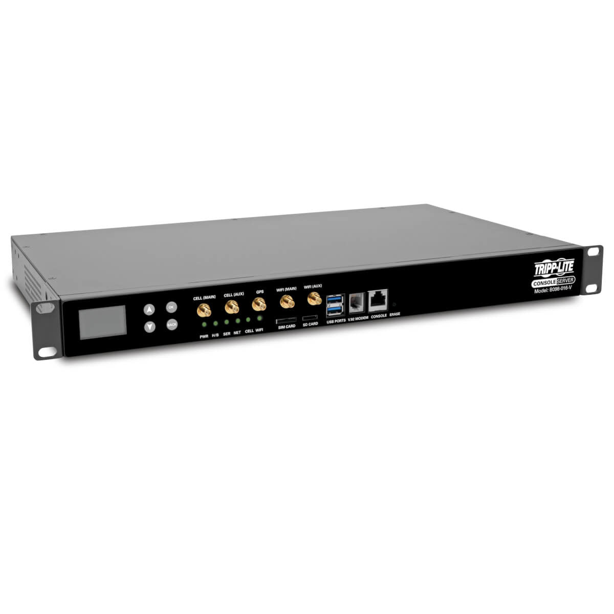 SERIAL CONSOLE SERVER 16-PORT 2 USB DUAL GBE 16 GB FLASH 4G LTE