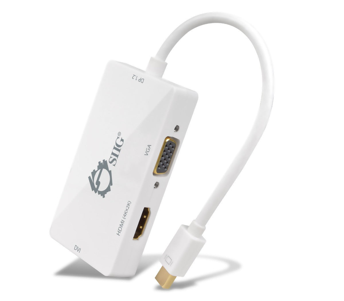 CB-DP1H11-S1 - Siig COVERTS MINI DISPLAYPORT 1.2 TO HDMI/DVI/VGA CONVERSION ADAPTER