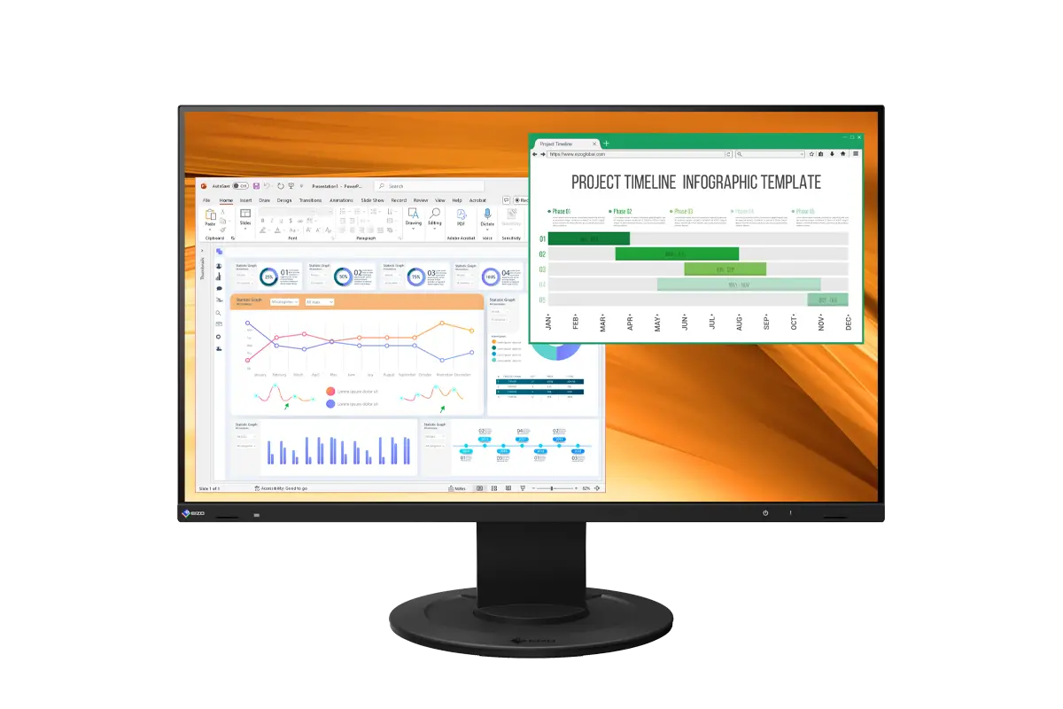 EV2720S-BK - EIZO FlexScan 27" WQHD USB-C IPS Business Monitor Black