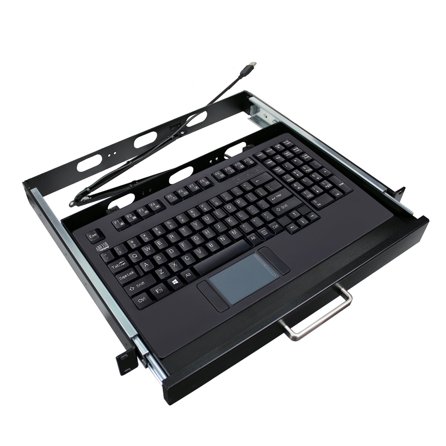 AKB-425UB-MRP - Adesso 1U 19INCH RACKMOUNT DRAWER WITH USB TOUCHPAD KEYBOARD WHICH DESIGNED ACCO