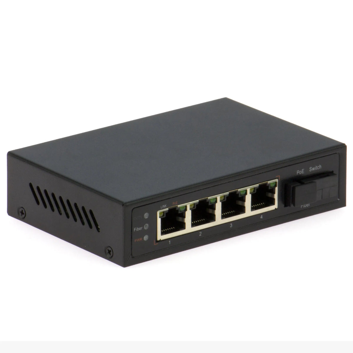 PC-PIGE401C-M - Barox 4-Port Gigabit PoE+ 1-Port SFP Industrial Managed Switch