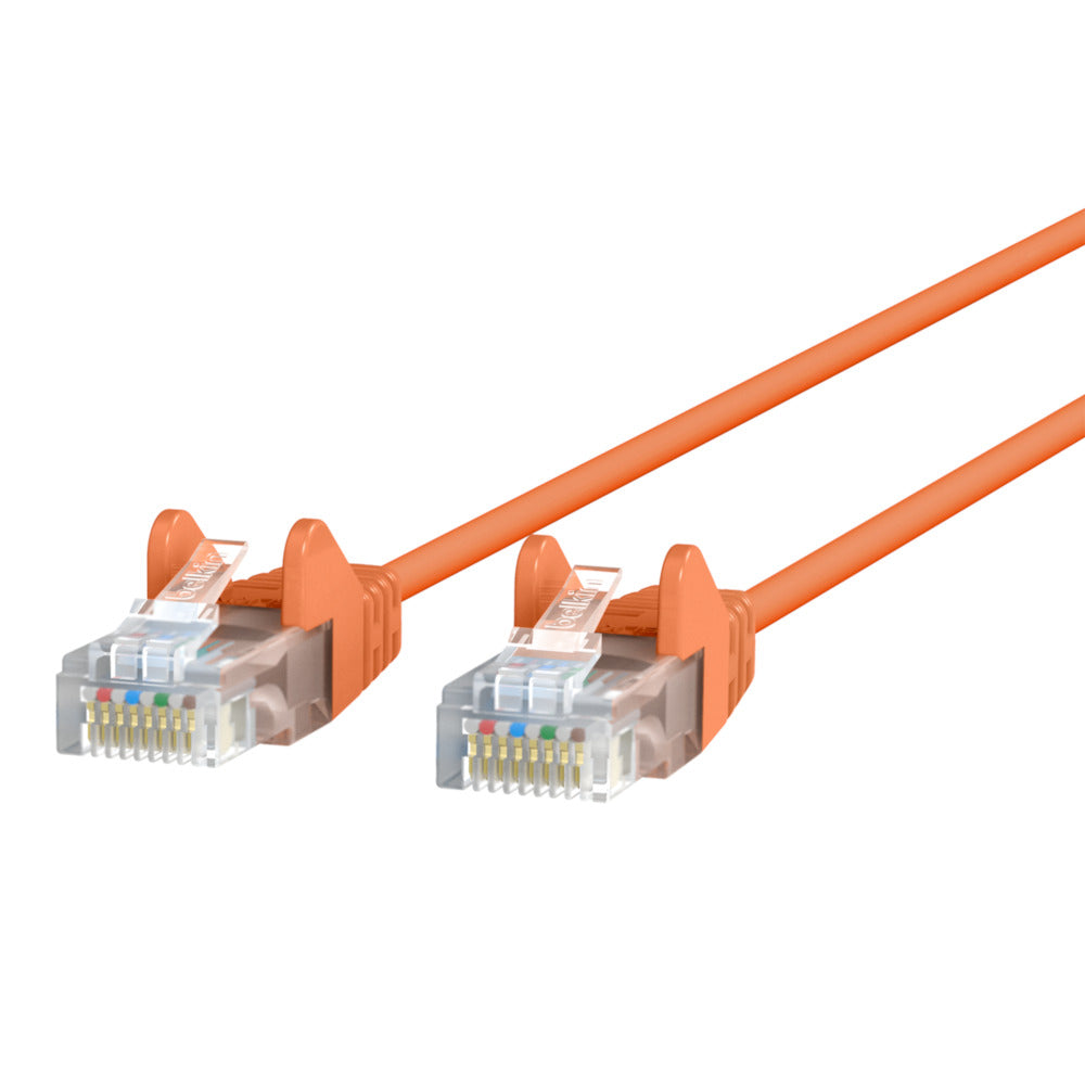 CE001B50-ORG-S - Belkin BELKIN CAT6 SLIM 28AWG CABLE-ORANGE-50FT