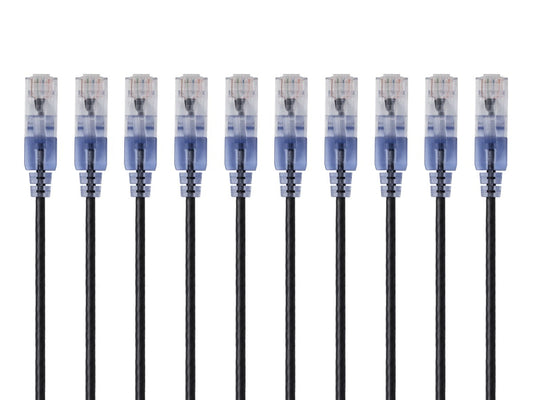 15169 - Monoprice SLIM CAT6A PATCH CABLE_10PK_ 14FT BLACK