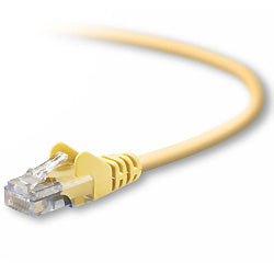 A3L791B50-YLW-S - Belkin 50FT CAT5E SNAGLESS PATCH CABLE, UTP, YELLOW PVC JACKET, 24AWG, T568B, 50 MICRON