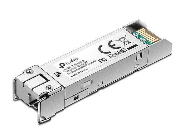 TL-SM321B - TP-Link 1000BASE-BX SINGLE-MODE FIBRE 20KM 1310NM LC SIMPLEX CONNECTOR BI-DIRECTIONAL SFP TRANSCEIVER MODULE