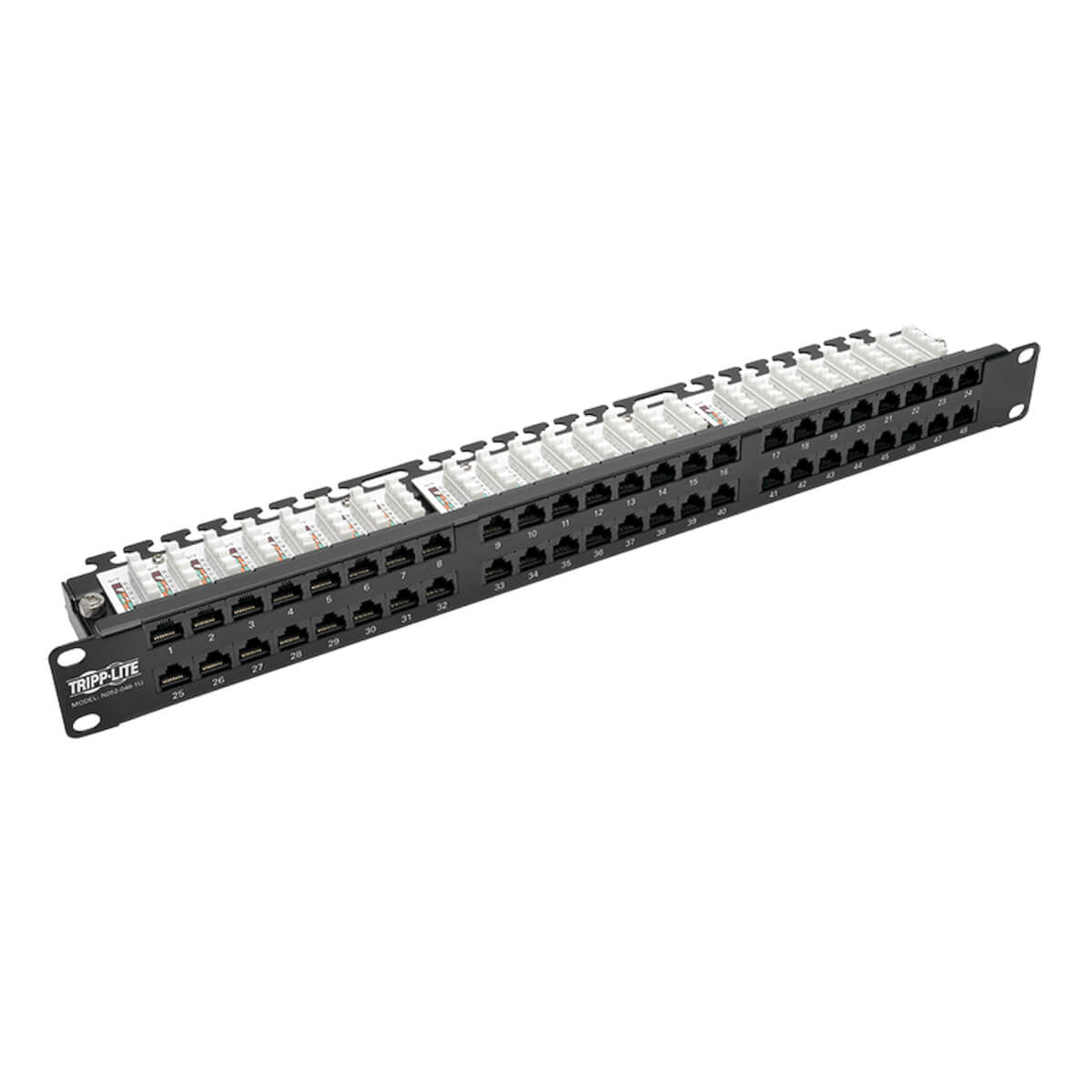 48-PORT 1U CAT 5 CAT 5E PATCH PANEL RACKMOUNT 110 RJ45 ETHERNET