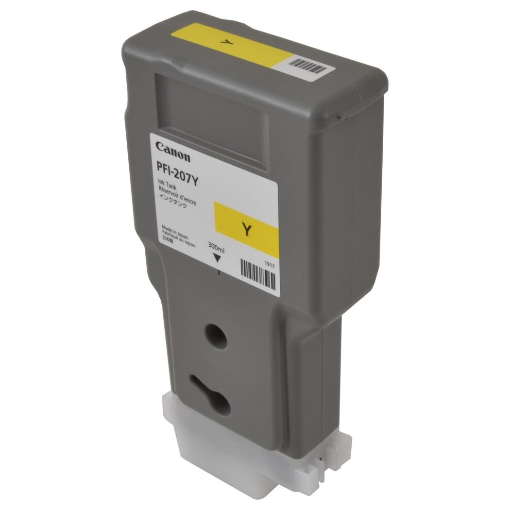 PFI-207Y - Canon 300ml Yellow Dye-Based Ink Cartridge