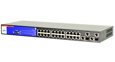 SS2R24G4I - Amer Networks 24 PORT 10/100 + 2 PORT 1000 + 2 PORT 1000/SFP STACKABLE MANAGED LAYER 2 SWITCH