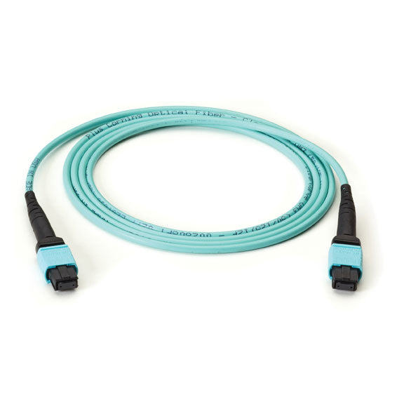 Black Box FOTC20M3-MP-12AQ-15 fiber optic cable 590.6" (15 m) MPO/MTP OFNP OM3 Blue