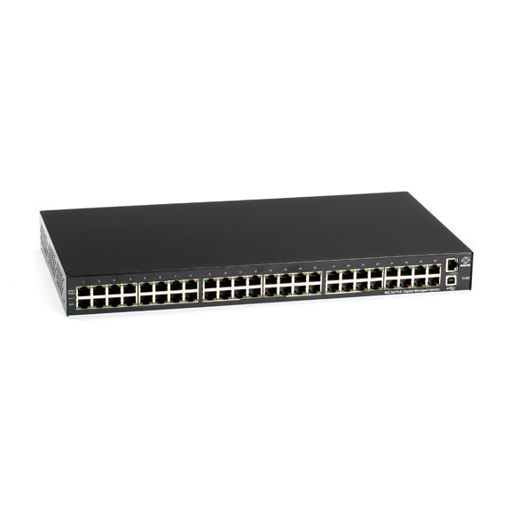 Black Box LPJ024A-FM network switch Managed Gigabit Ethernet (10/100/1000) Power over Ethernet (PoE) 1U