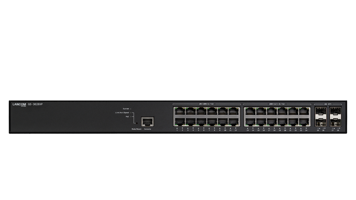 GS-3628XP - Lancom Managed 28-Port Multi-Gigabit PoE Access Switch