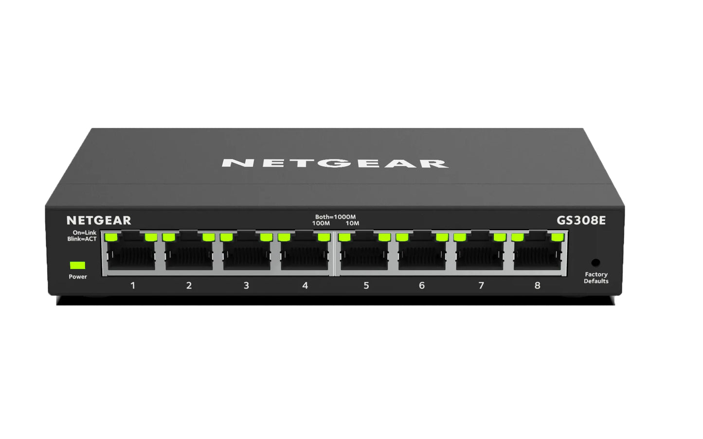 GS308E-100NAS - Netgear GS308E 8-PORT GIGABIT ETHERNET SMART MANAGED PLUS SWITCH FANLESS EAS