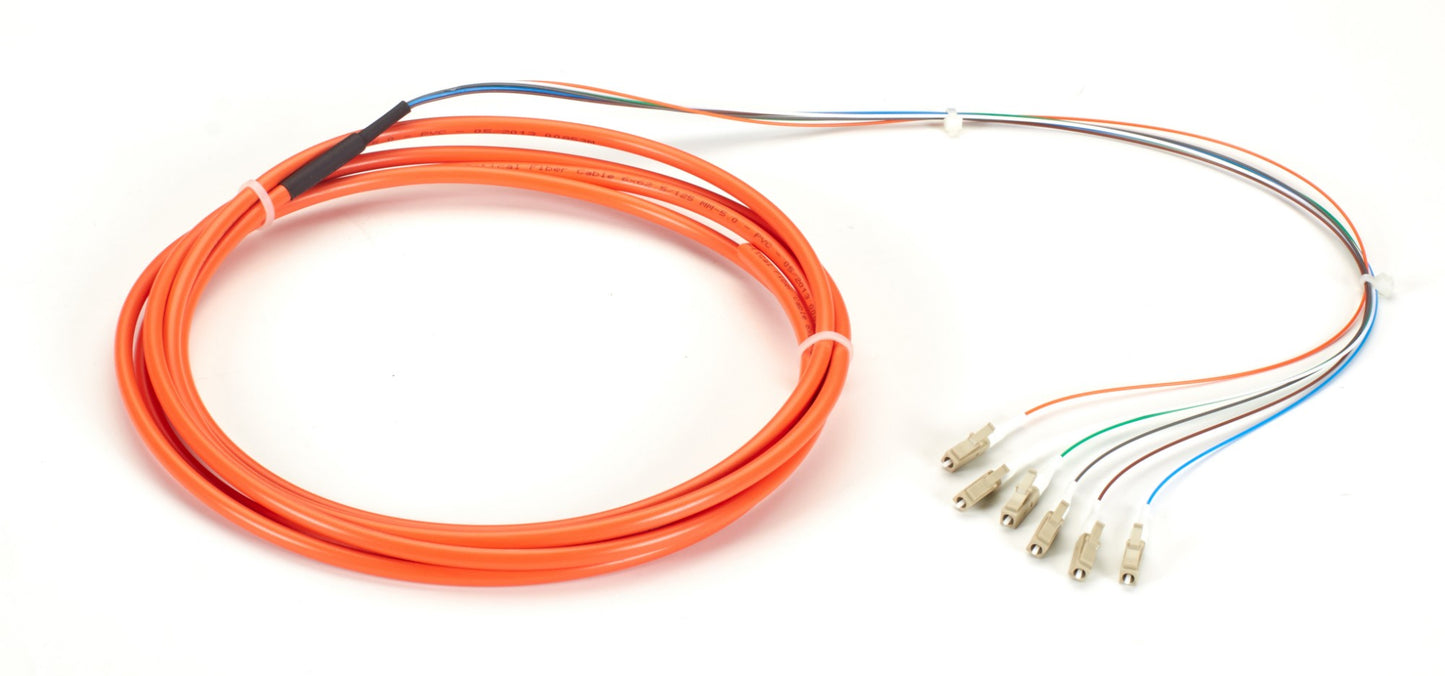 Black Box FOPT50M1-LC-6OR-3 fiber optic cable 118.1" (3 m) 6x LC OFNR OM1 Orange