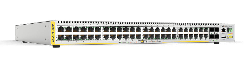 Allied Telesis AT-X510L-52GP-10 network switch Managed L3 Gigabit Ethernet (10/100/1000) Power over Ethernet (PoE) Gray