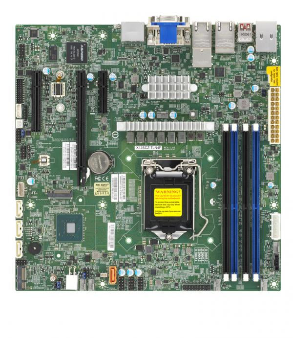 MOTHER BOARD-INTEL, X12SCZ-TLN4F,MICRO ATX,COMET LAKE PCH W480,LGA1200,1 PCI, SI
