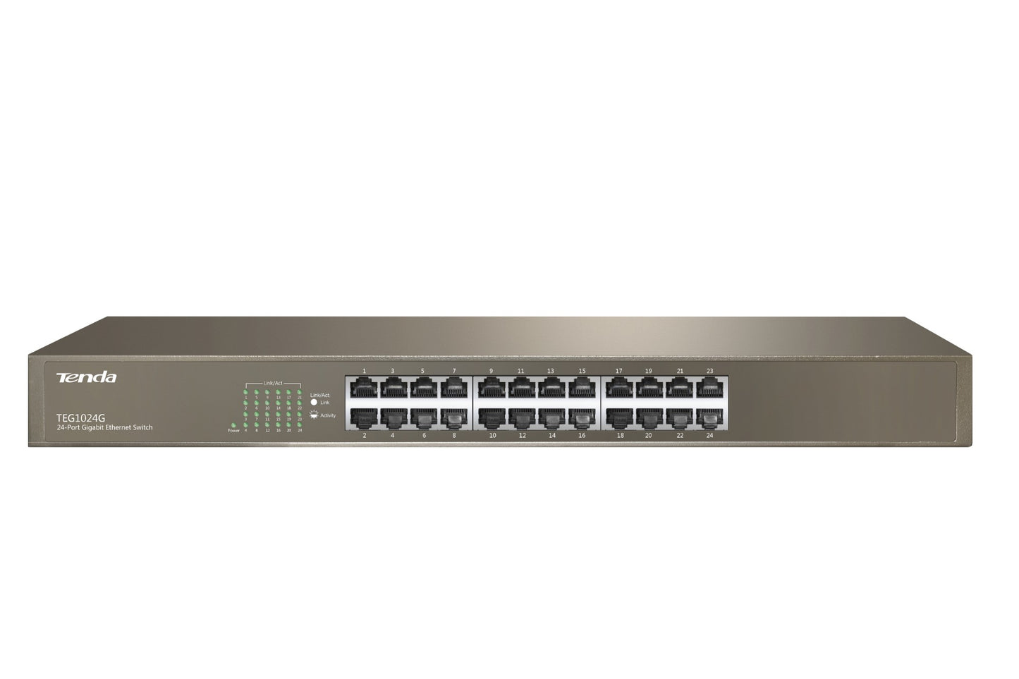 TEG1024G - Tenda 10/100/1000BASE-T - 2 LAYER SUPPORTED - TWISTED PAIR - 1U HIGH - RACK-MOUNTABLE