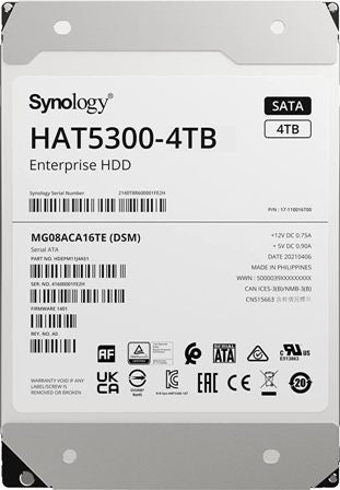HAT5300-4T - Synology SYNOLOGY ENTERPRISE 3.5 SATA HDD HAT5300 4TB
