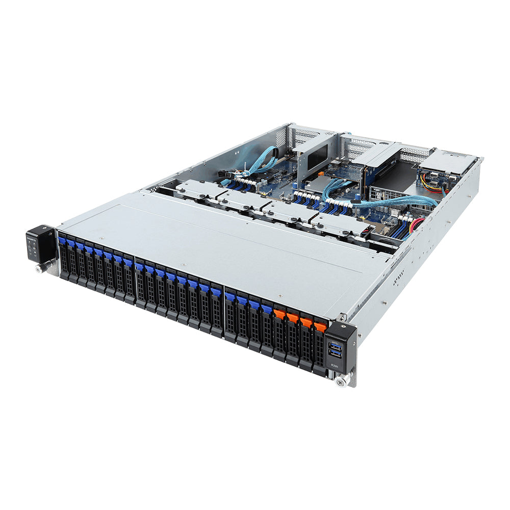 Gigabyte R281-N40 server barebone Intel® C621 LGA 3647 (Socket P) Rack (2U) Black