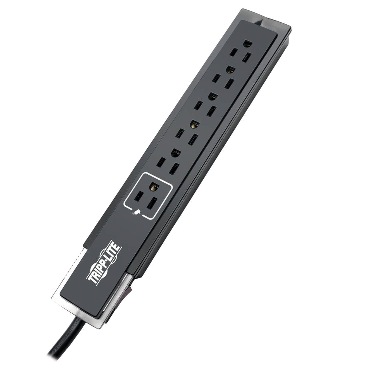 TLP606SSTELB - Tripp Lite SURGE PROTECTOR POWER STRIP 6 OUTLET TEL/MODEM 6 FEET CORD BLACK