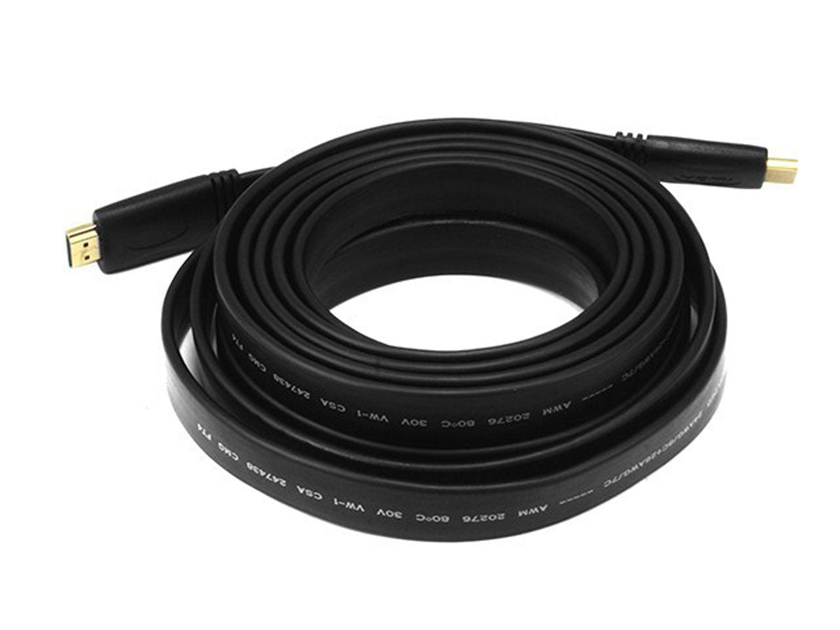 4160 - Monoprice FLAT HIGH SPEED HDMI CABLE_ 15FT BLACK