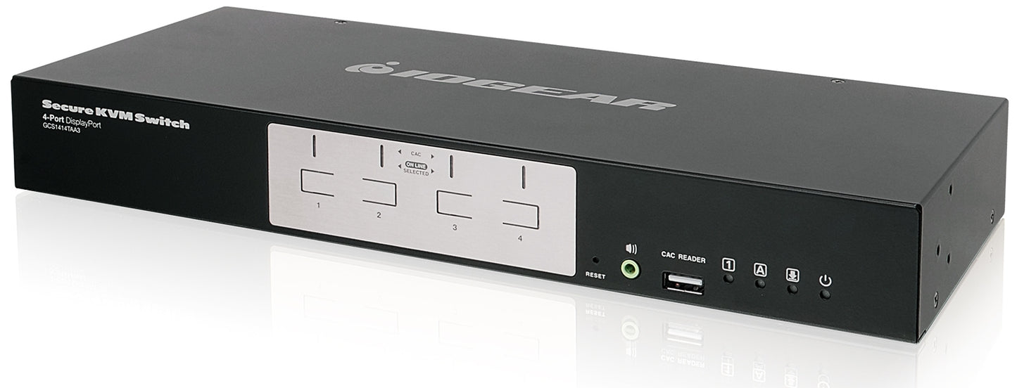 GCS1414TAA3 - iogear 4PORT SINGLEVIEW UNIVERSAL, HDMI/DISPLAYPORT, KVM SUPPORT AUDIO/CAC PP3.0 TAA
