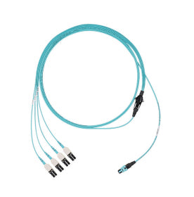 Panduit FZ8RP7NUSQNM003 fiber optic cable 118.1" (3 m) PanMPO 4x LC OFNP OM4 Aqua color