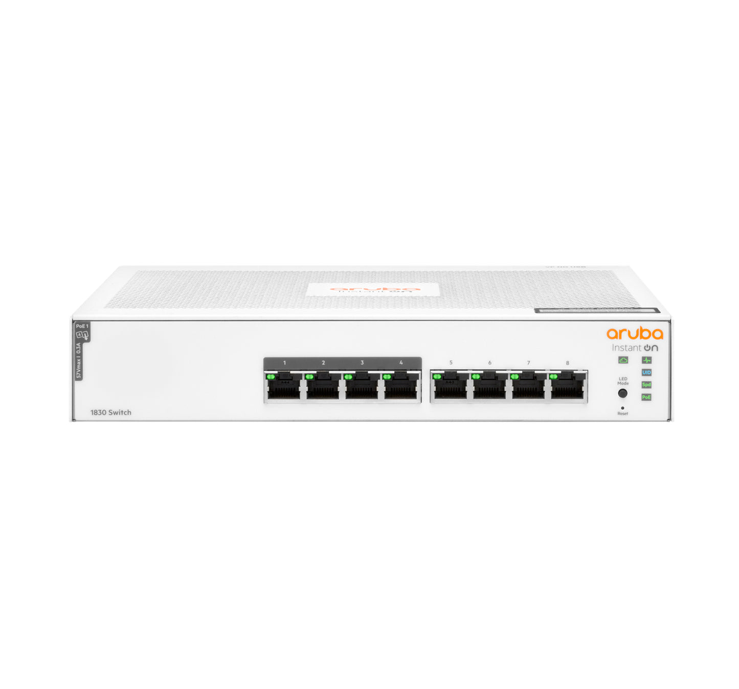 Hewlett Packard Enterprise Aruba Instant On 1830 8G 4p Class4 PoE 65W Managed L2 Gigabit Ethernet (10/100/1000) Power over Ethernet (PoE) 1U