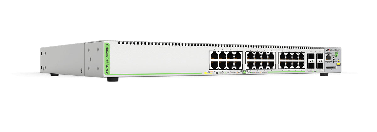 Allied Telesis GS970M/28PS Managed L3 Gigabit Ethernet (10/100/1000) Grey Power over Ethernet (PoE)