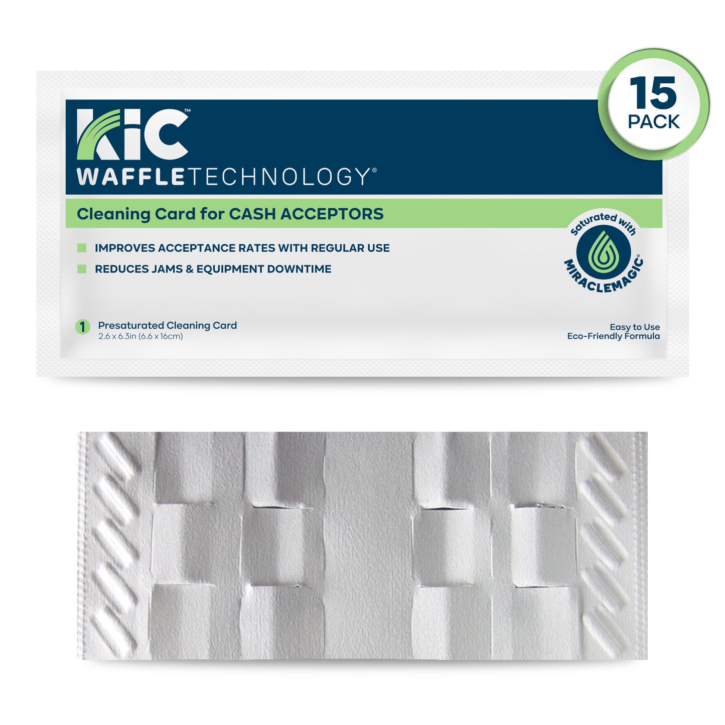 BCWB15M - KICTeam Canon Kicteam Cash Acceptor Waffle Clean Cards-15ct