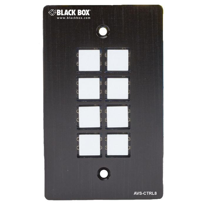 AVS-CTRL8 - Black Box 8-Button Rs-232 Wallplate Control Panel