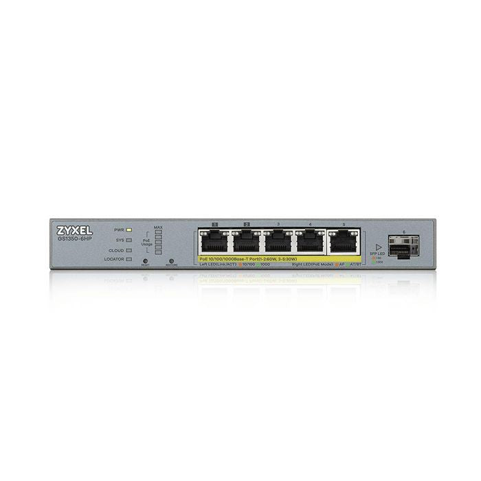 GS1350-6HP-EU0101F - Zyxel 6 Port Managed CCTV PoE Switch