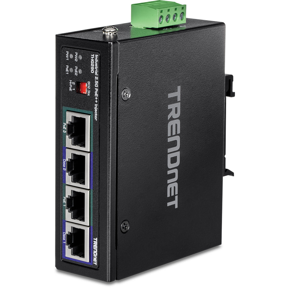 2 X 2.5G POE++ PORTS (DATA + POE OUT) 2 X 2.5G PORTS (DATA IN) 180W POE POWER BU