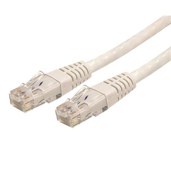 C6PATCH10WH - StarTech.com 10FT WHITE CAT6 ETHERNET CABLE DELIVERS MULTI GIGABIT 1/2.5/5GBPS & 10GBPS UP TO
