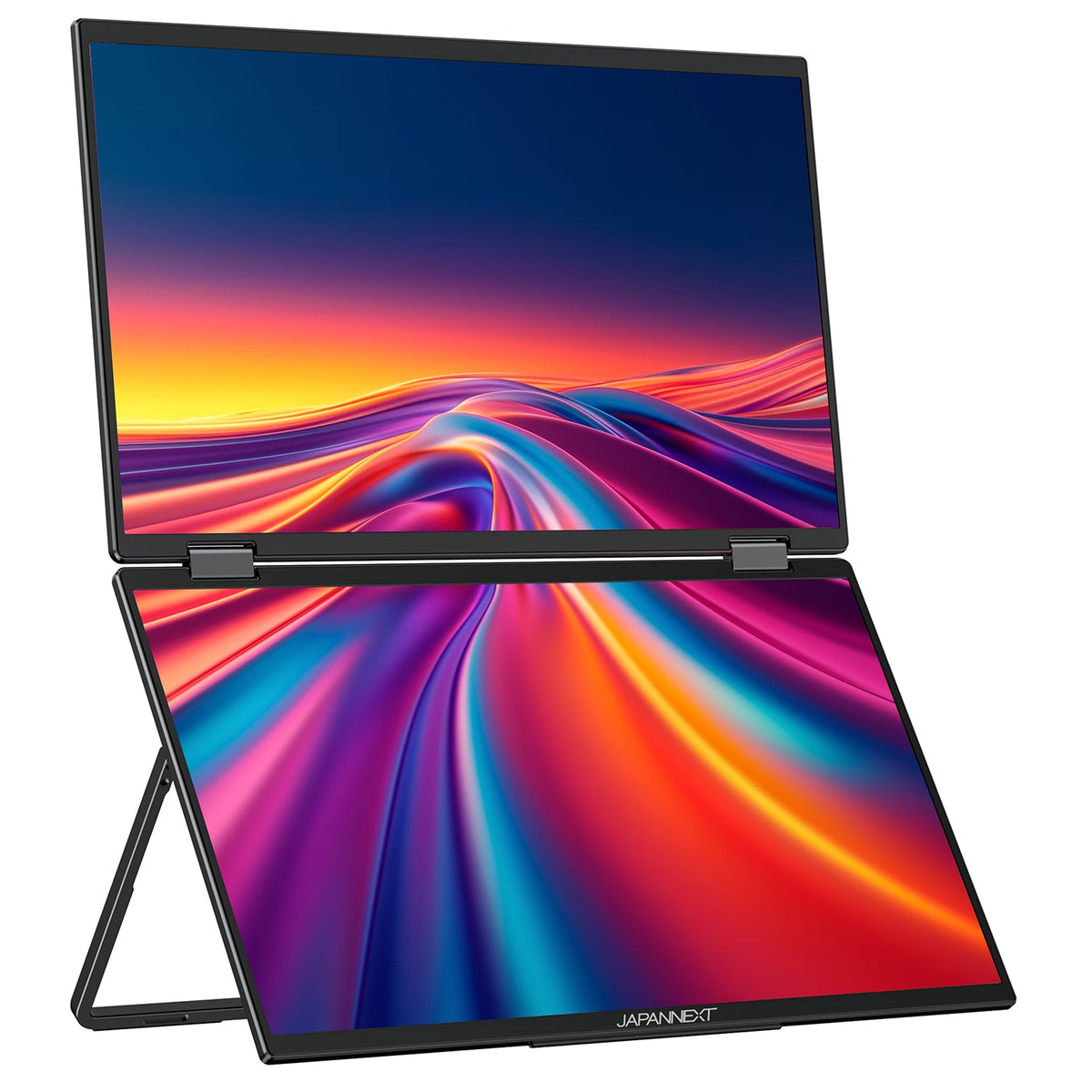 JN-DMD-IPS156F - JAPANNEXT Dual 15.6-Inch FHD IPS 60Hz USB-C Portable Monitor
