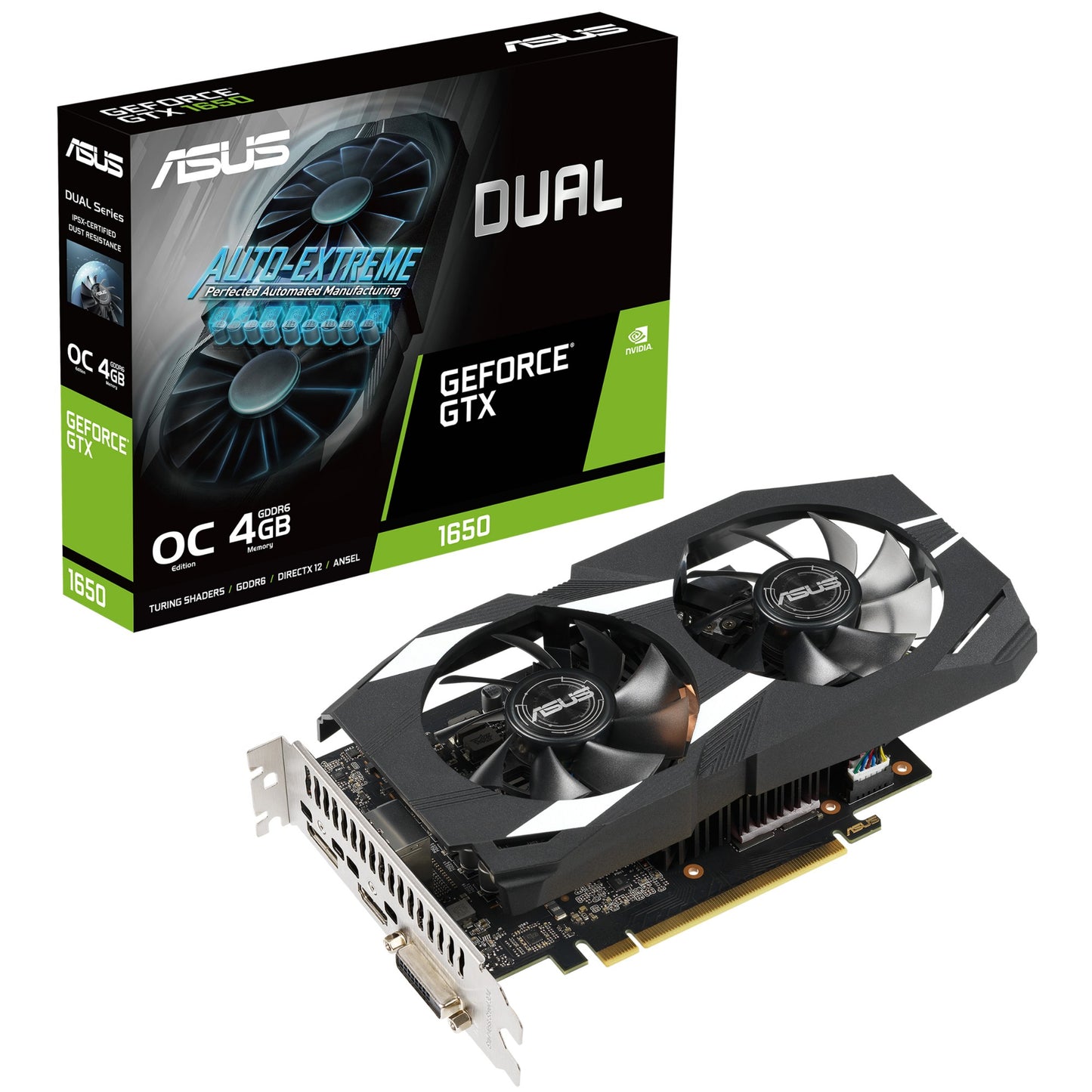 ASUS Dual -GTX1650-O4GD6-P NVIDIA GeForce GTX 1650 4 GB GDDR6