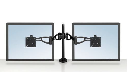 8041701 - Fellowes PROFESSIONAL SERIES DEPTH ADJUSTABLE DUAL MONITOR ARM FEATURES TWO MONITOR ARMS