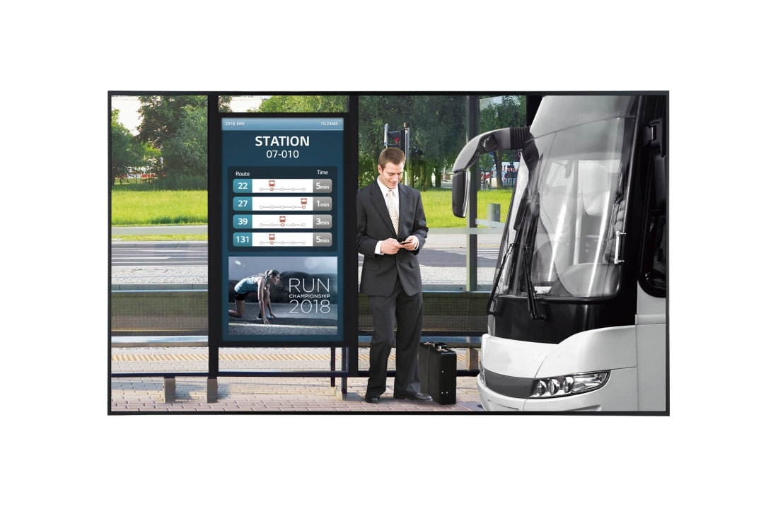 LG 55XF3E-B signage display Digital signage flat panel 55" LCD 3000 cd/m² Full HD Black Web OS 24/7